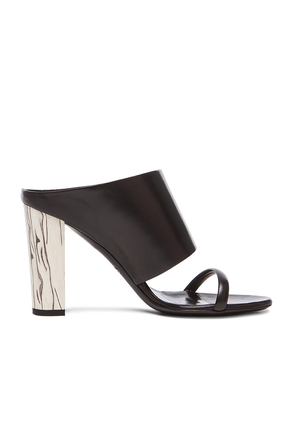 Image 1 of McQ Alexander McQueen Cleo Leather Sabot in Black