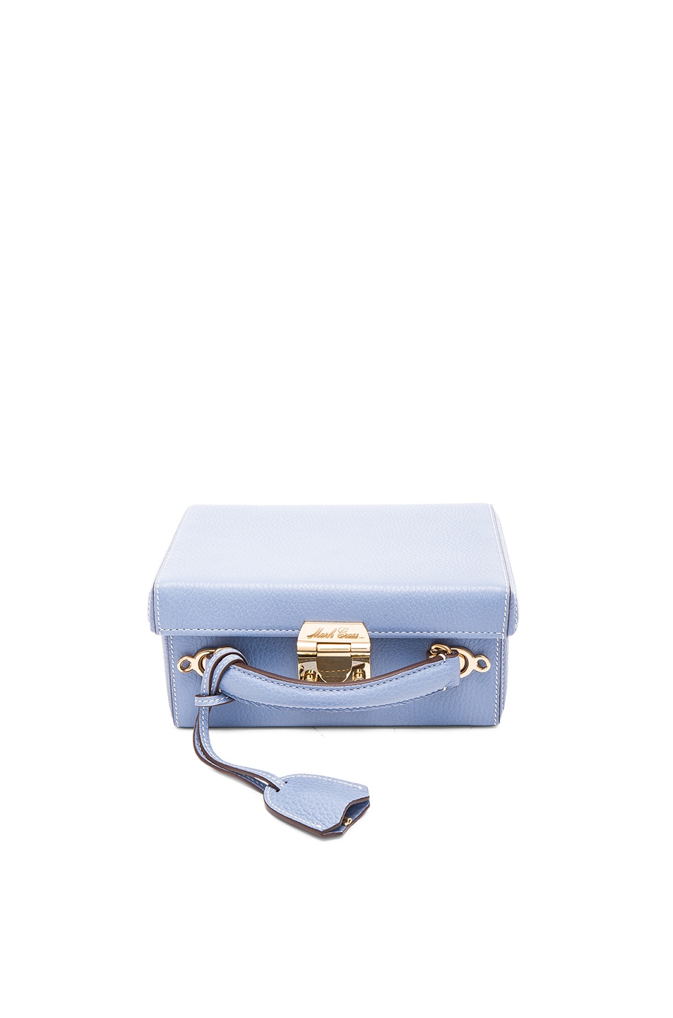 Image 1 of Mark Cross Grace Small Box Bag in French Blue