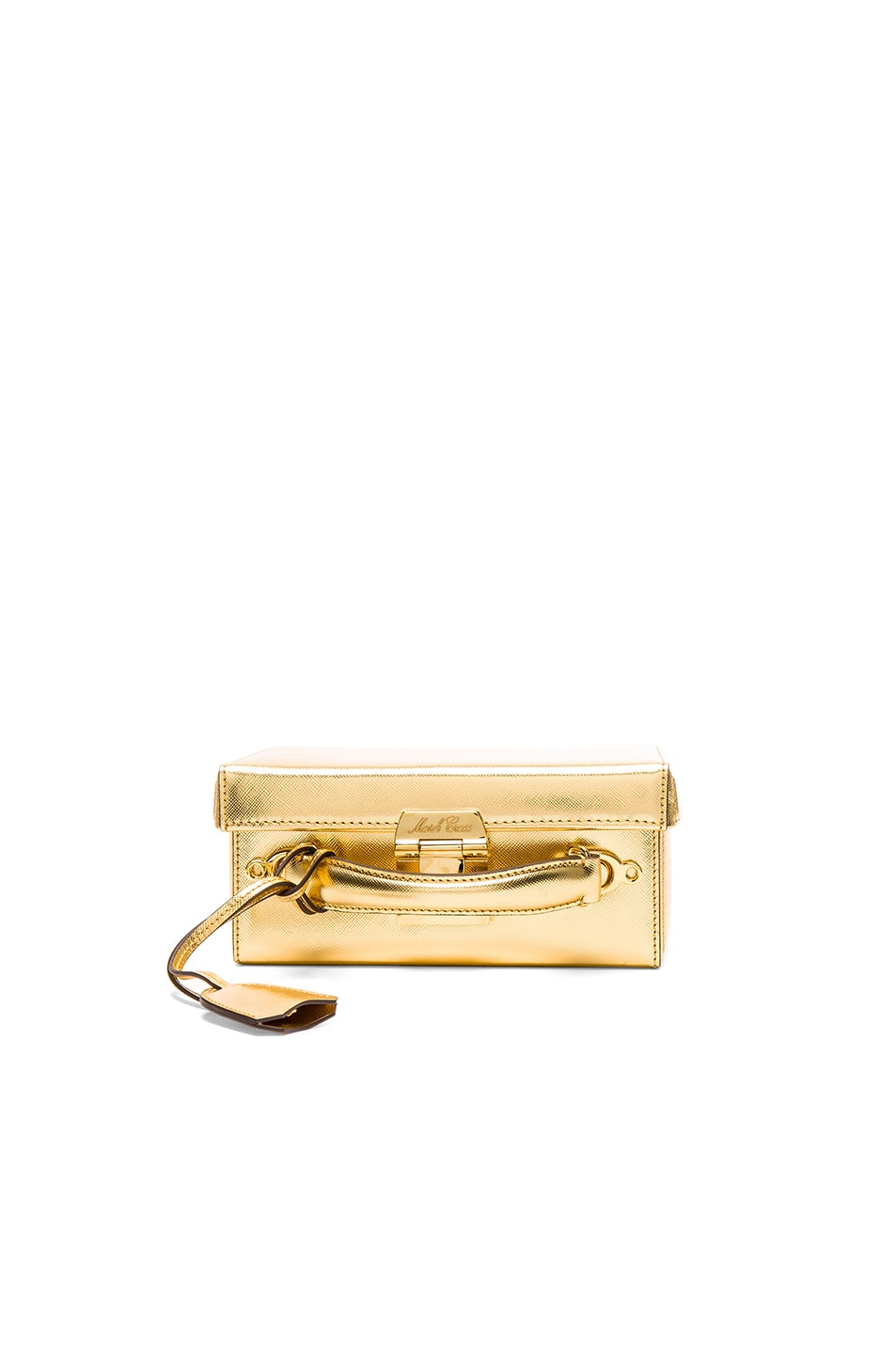Image 1 of Mark Cross for FWRD Grace Small Box Bag in Gold
