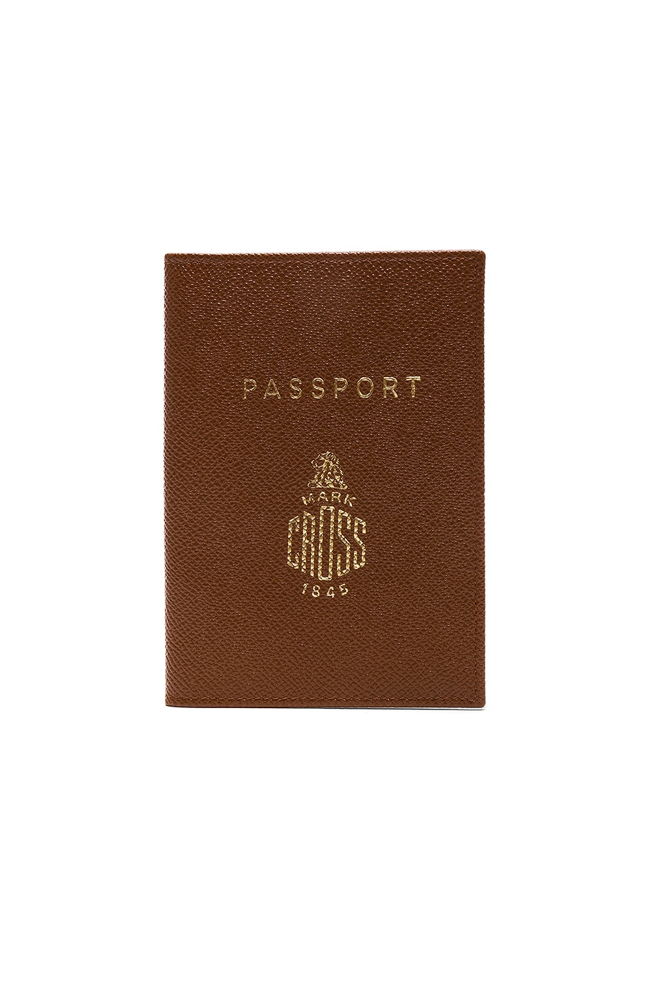 Image 1 of Mark Cross Passport Cover in Acorn Saffiano