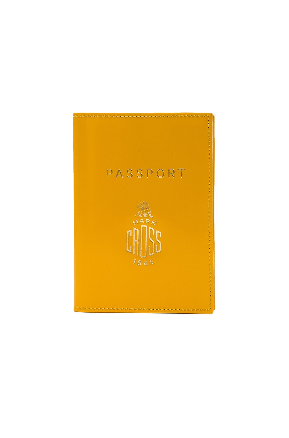 Image 1 of Mark Cross Passport Cover in Brush Off Sunset Yellow