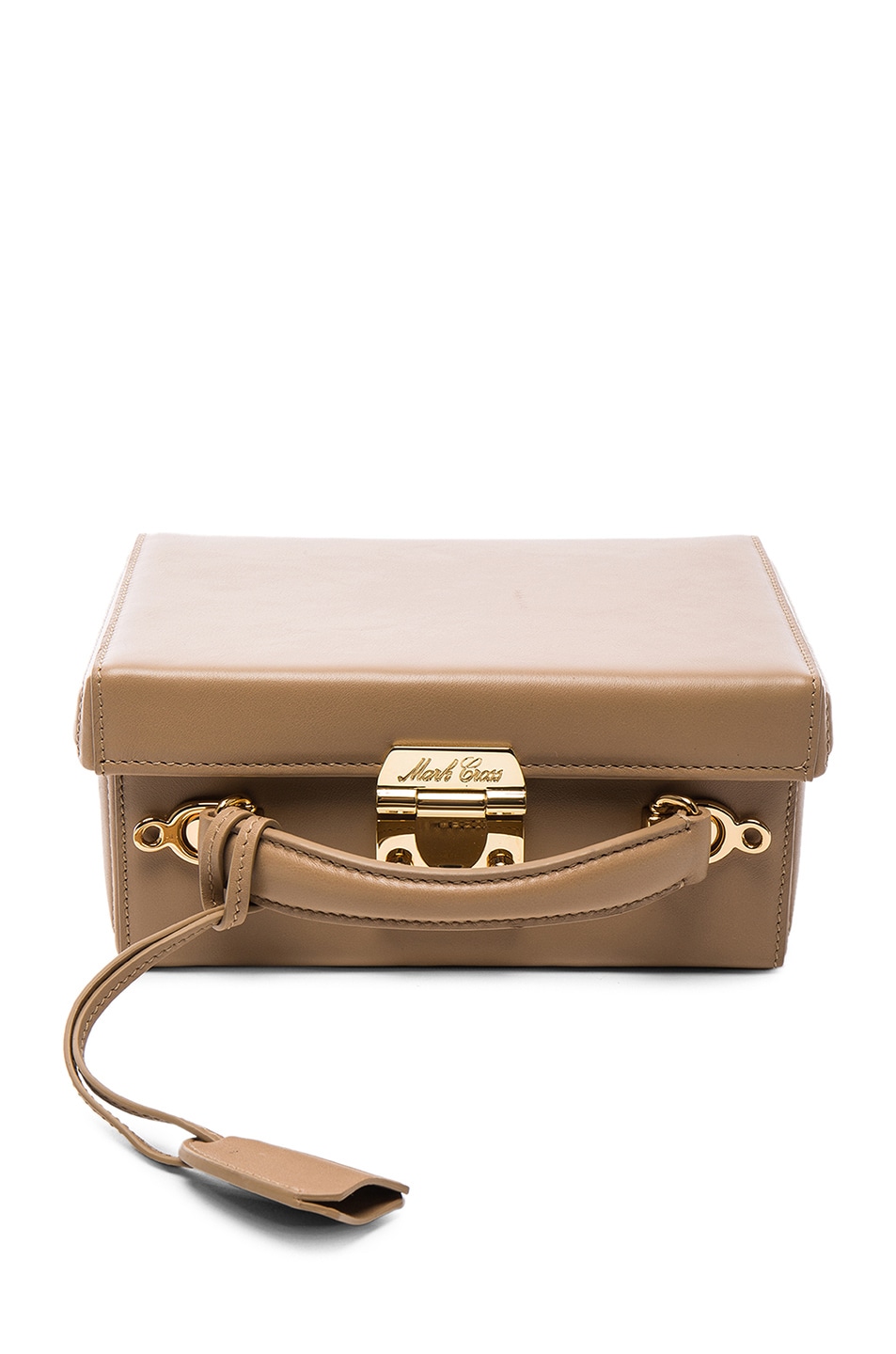 Image 1 of Mark Cross Small Smooth Calf Grace Box Bag in Nude