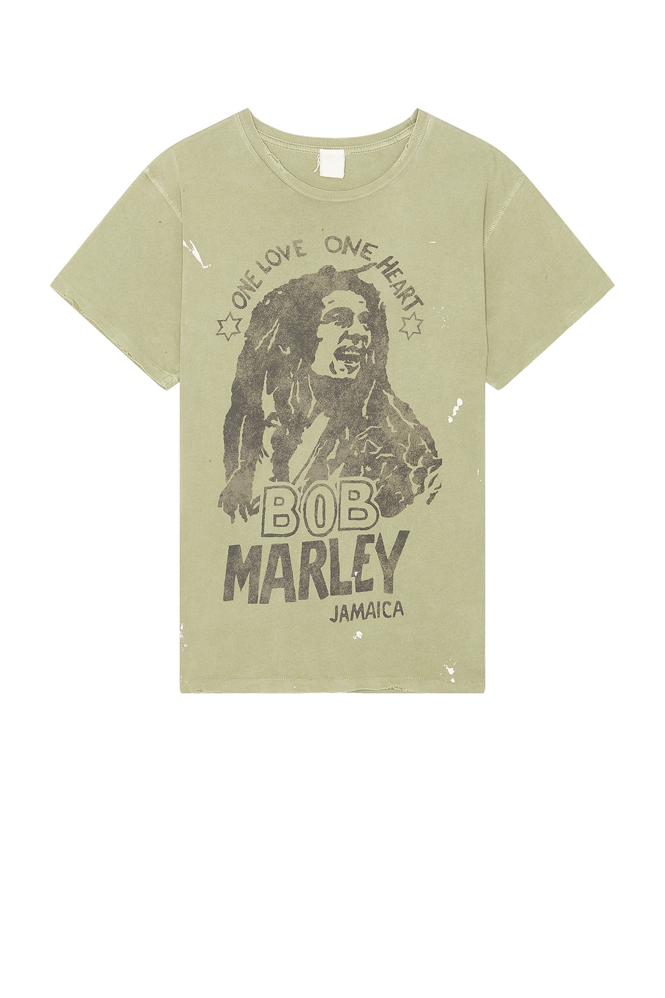 Image 1 of Madeworn Bob Marley One Love One Heart Tee in Fatigue