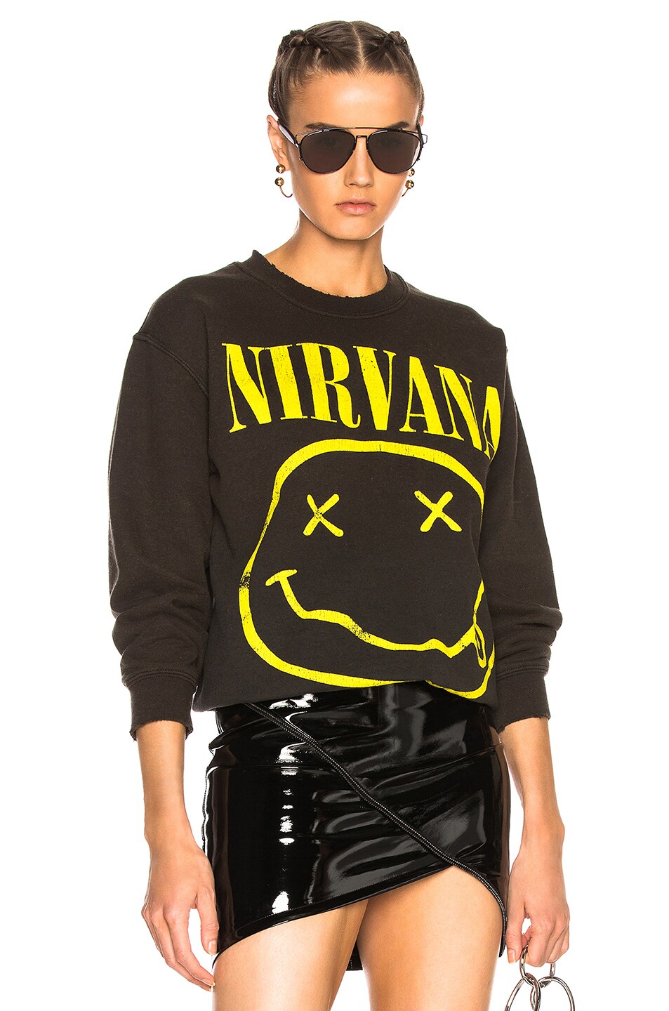 Image 1 of Madeworn Nirvana Sweatshirt in Dirty Black