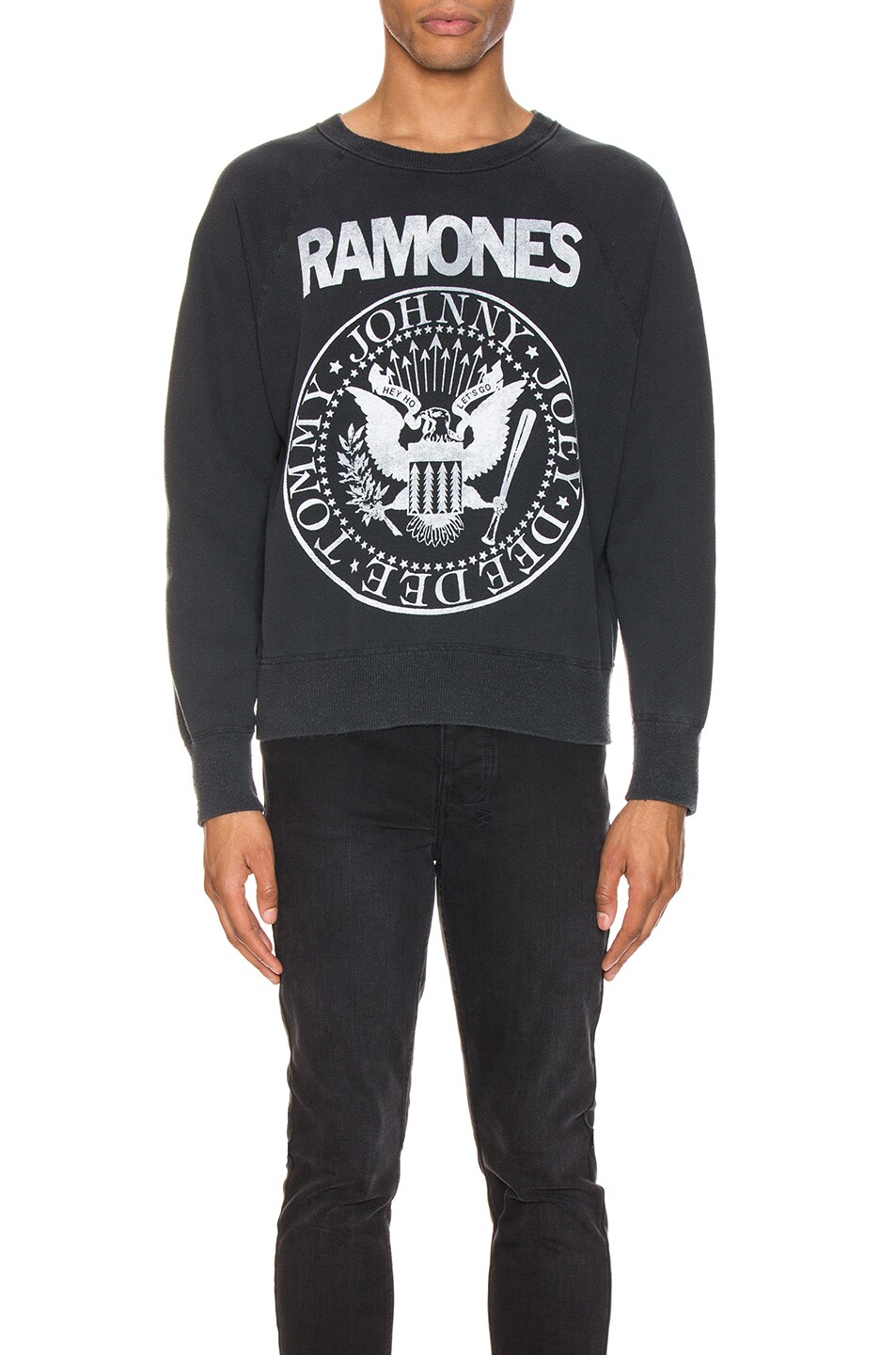 Image 1 of Madeworn The Ramones Sweatshirt in Black Fade