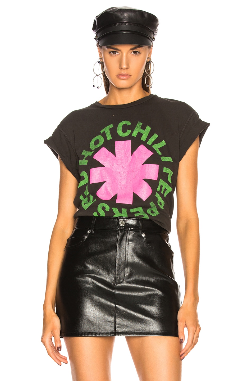 Image 1 of Madeworn Red Hot Chili Peppers Crew Tee in Dirty Black