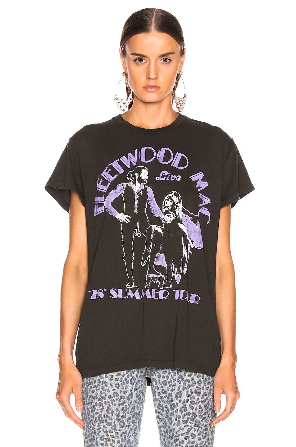 Madeworn Fleetwood Mac '78 Summer Tour Tee in Dirty Black | FWRD