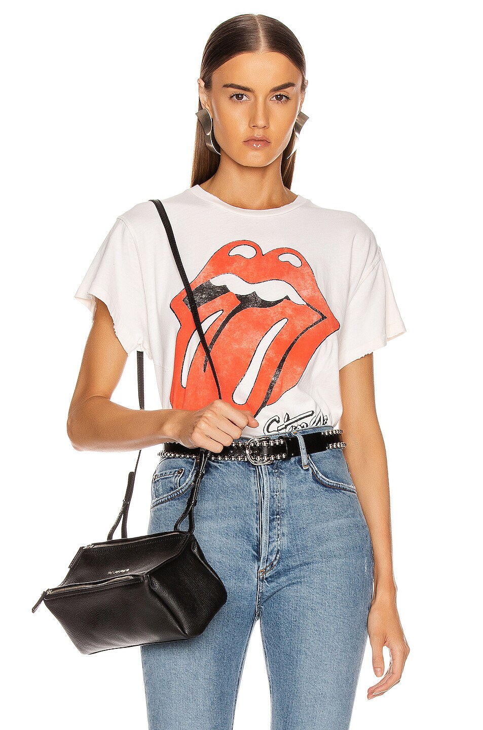 Image 1 of Madeworn Rolling Stones Classic Crew Tee in Off White