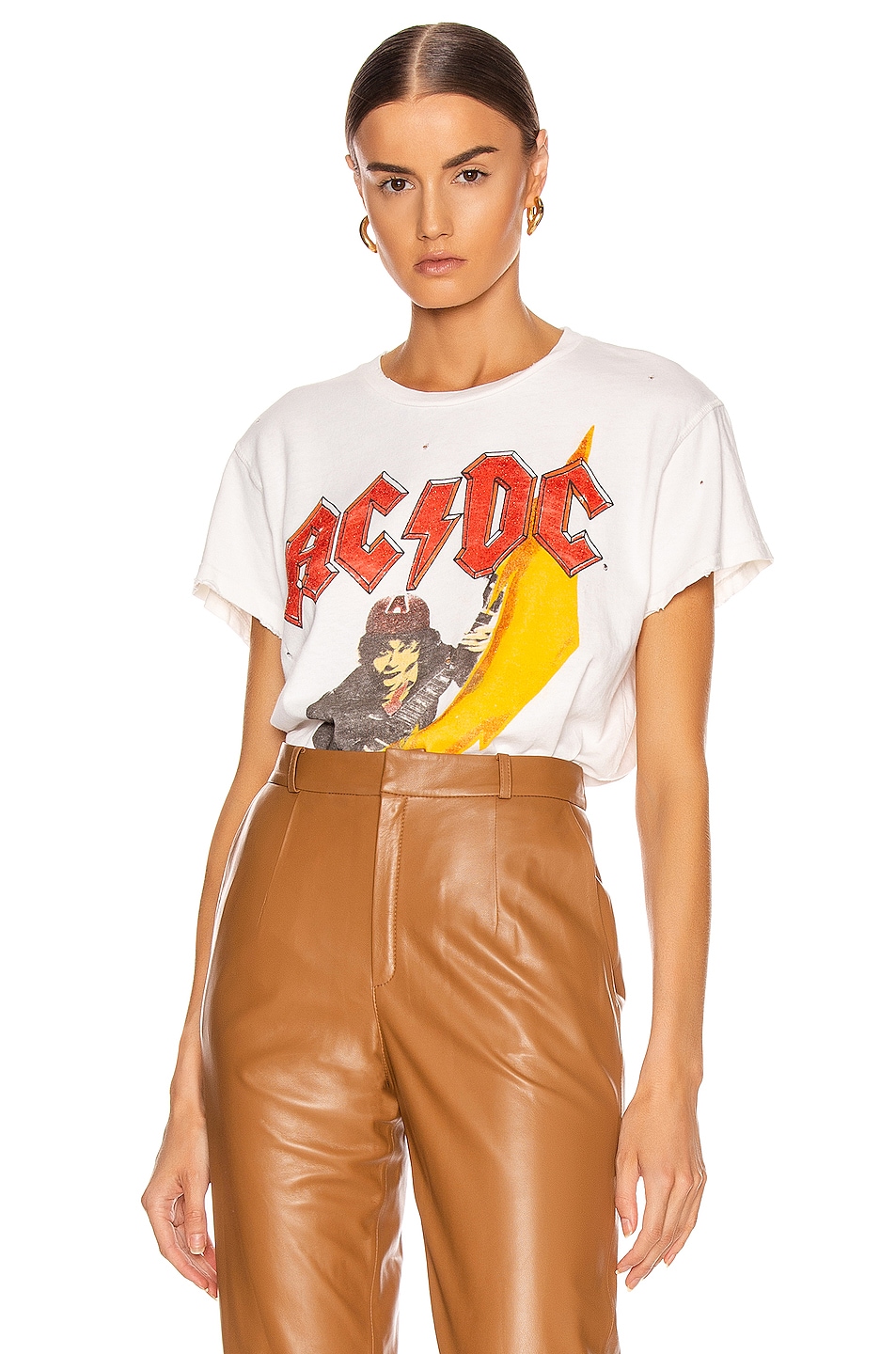 Image 1 of Madeworn ACDC High Voltage Crew Tee in Off White