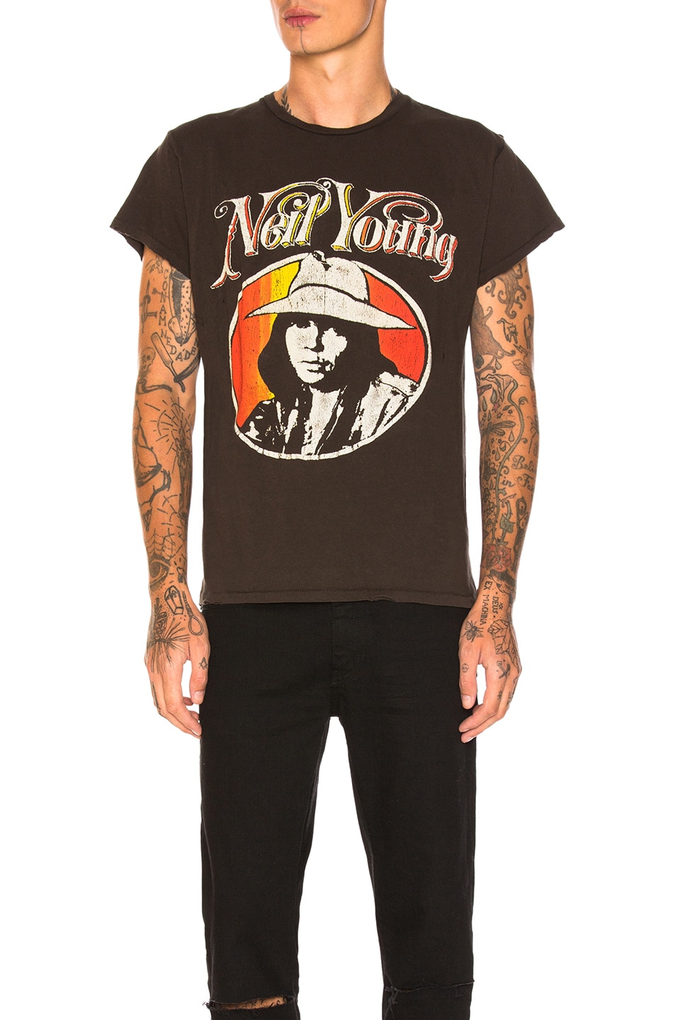Image 1 of Madeworn Neil Young Tee in Dirty Black