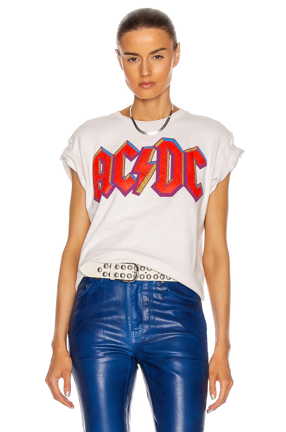 Image 1 of Madeworn ACDC Highway To Hell '79 Tee in OFF White