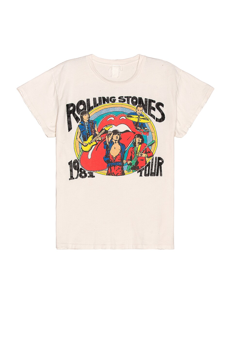 Image 1 of Madeworn The Rolling Stones Tee in White