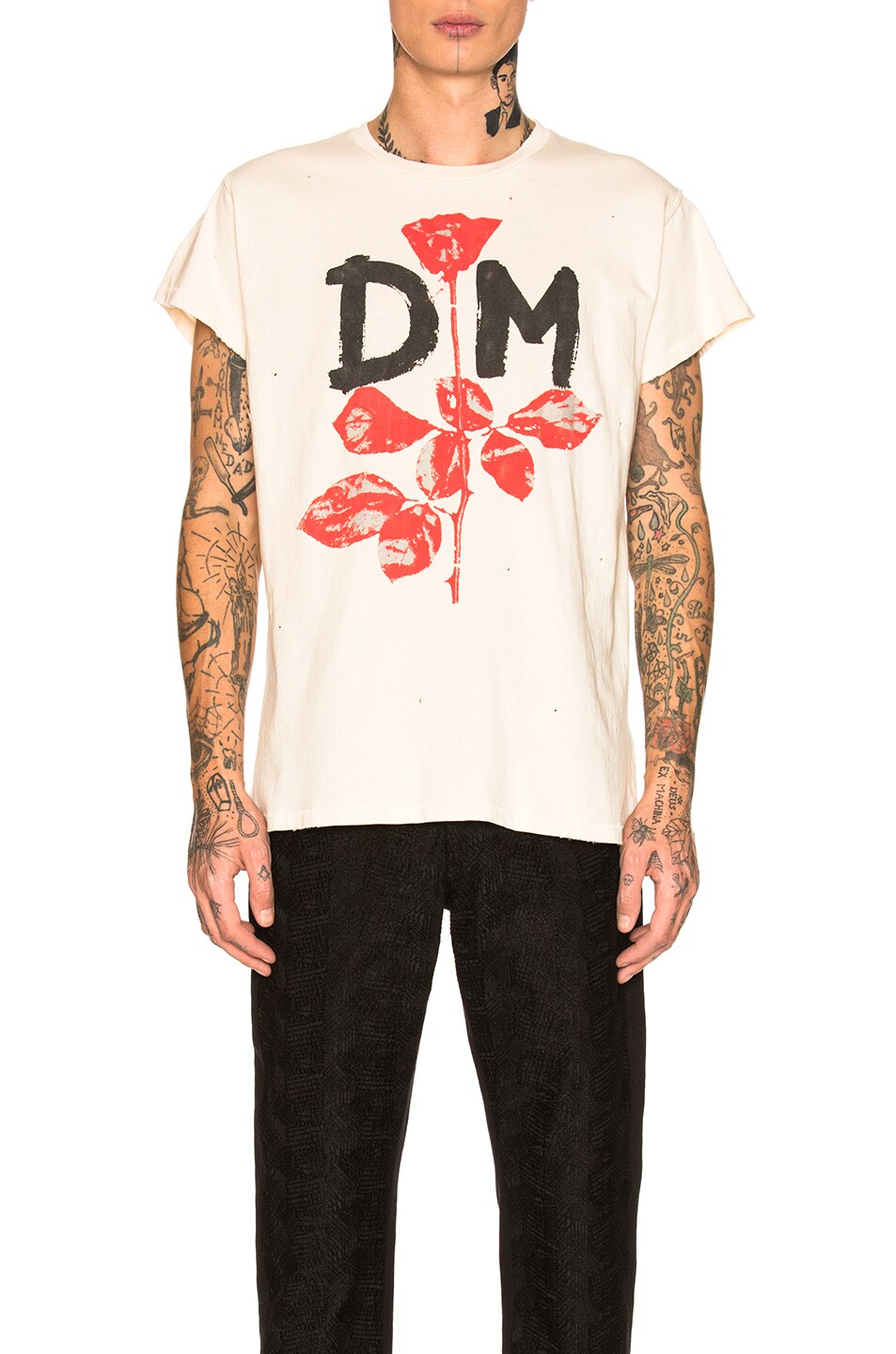 Image 1 of Madeworn Depeche Mode Rose Tee in Dirty White