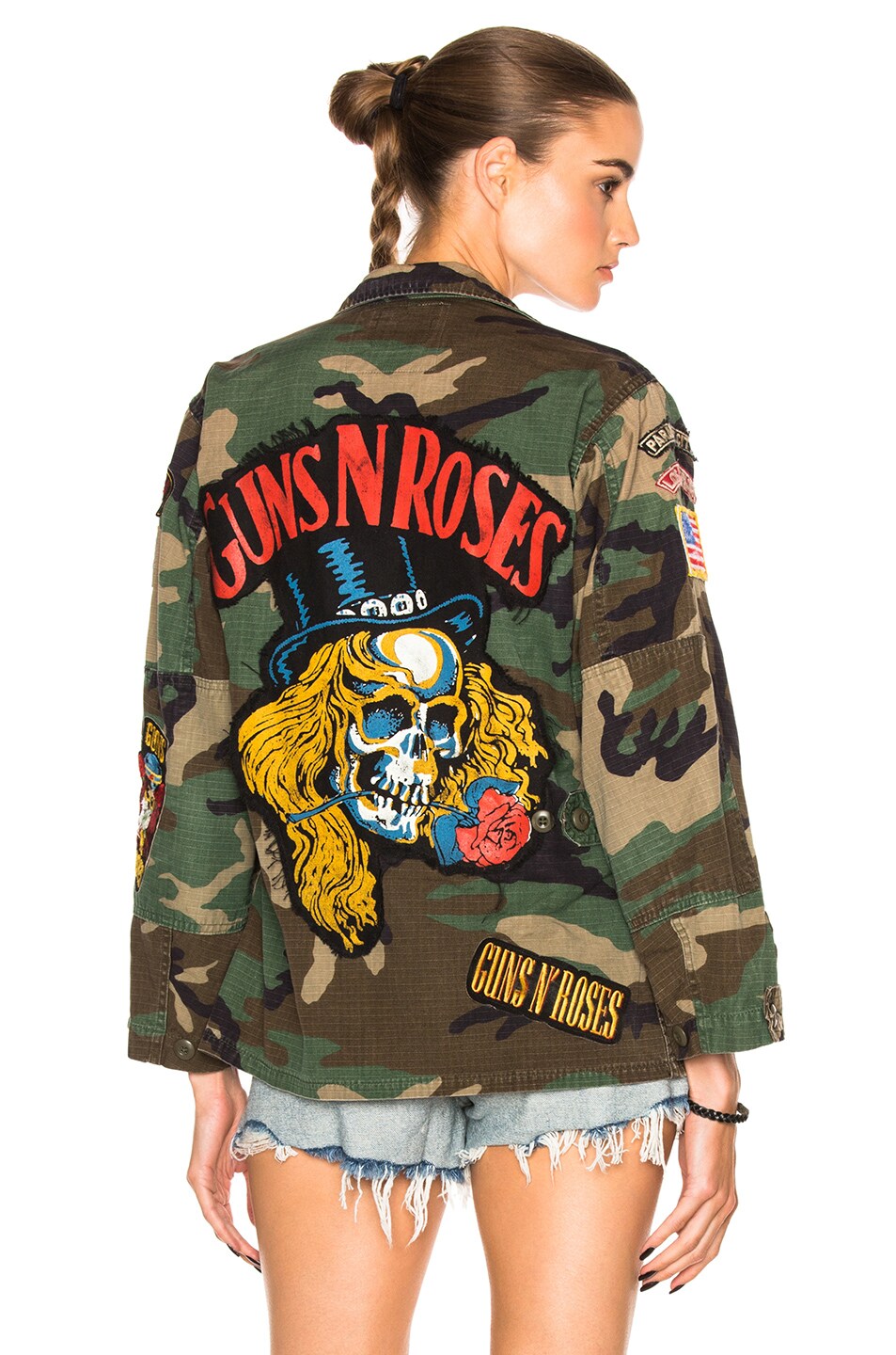 Image 1 of Madeworn Welcome to the Jungle Skull Jacket in Camo