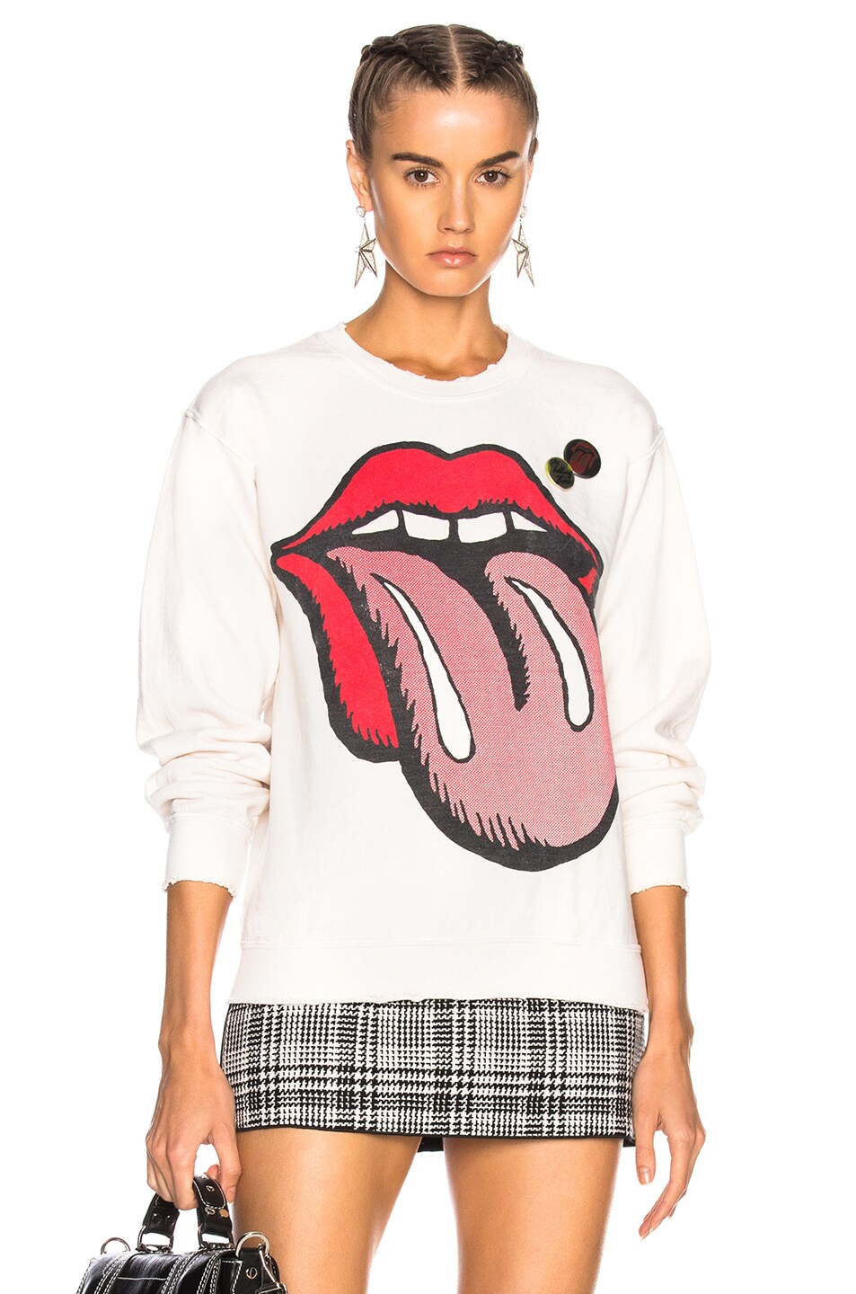 Image 1 of Madeworn The Stones Jagger Sweatshirt in Dirty White