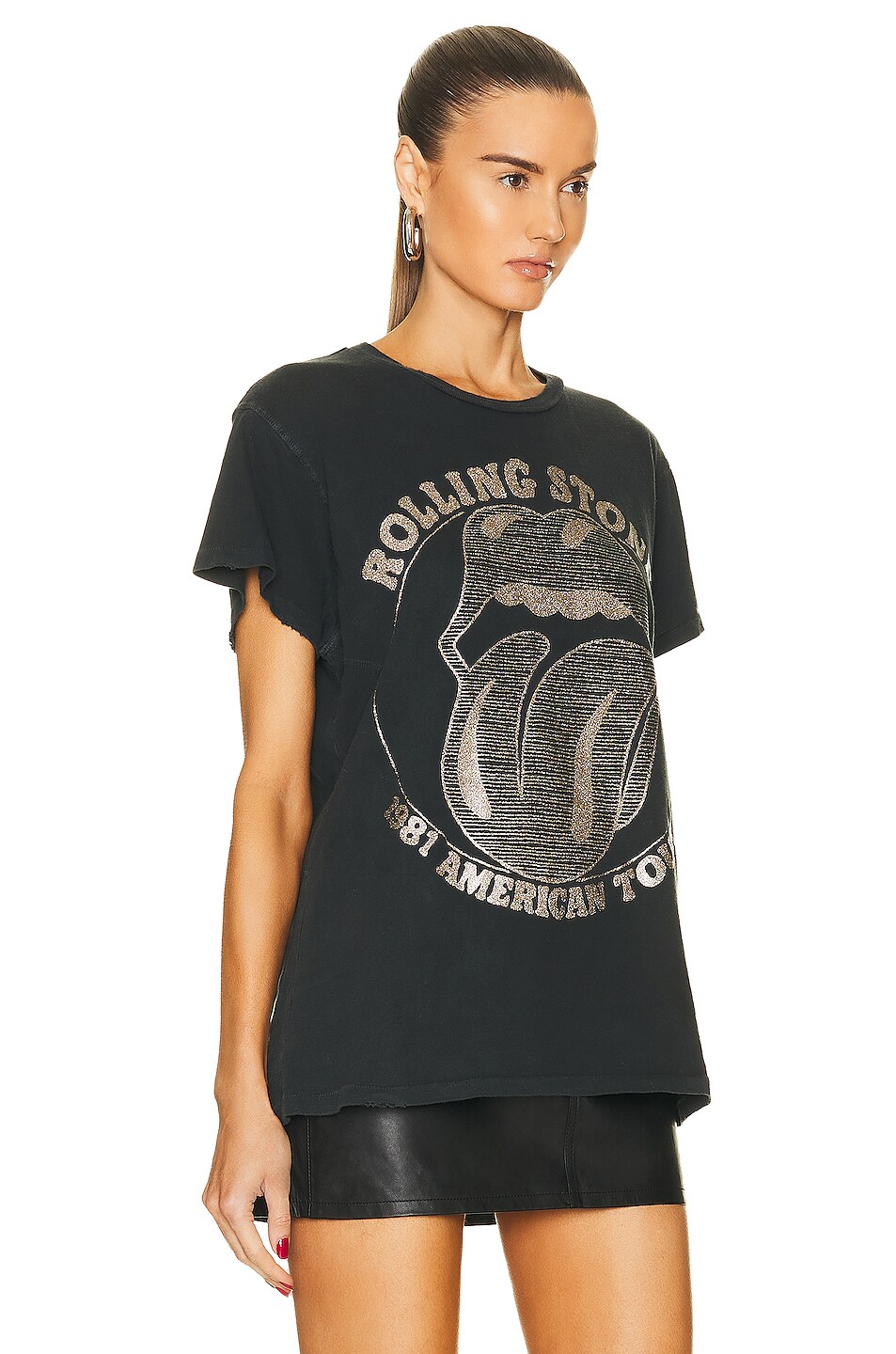 Madeworn The Rolling Stones T Shirt In Black Fwrd 7618