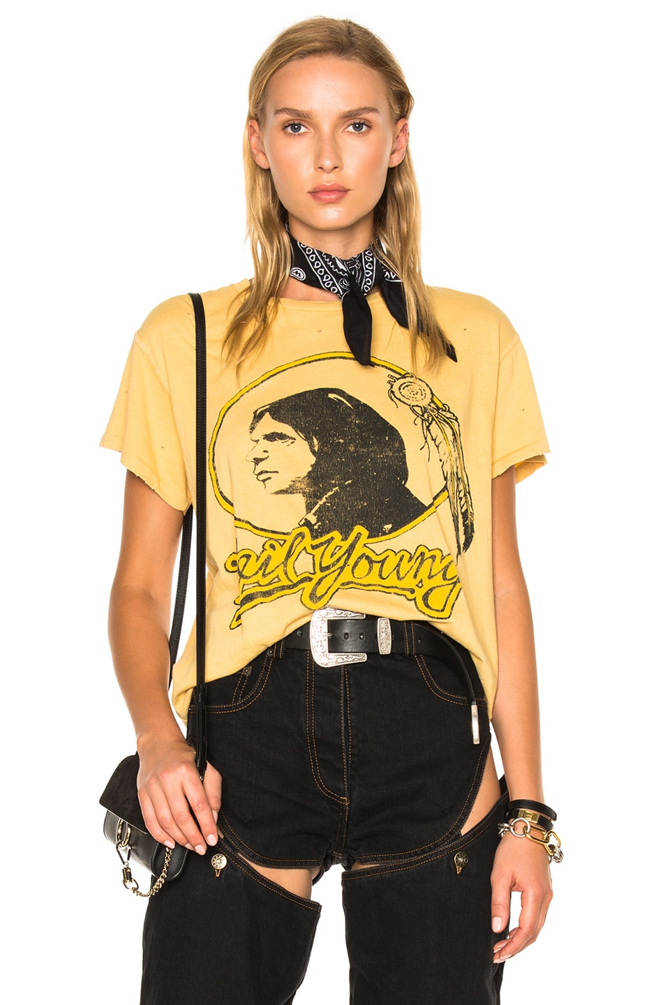 Image 1 of Madeworn Neil Young Tee in Washed Yellow