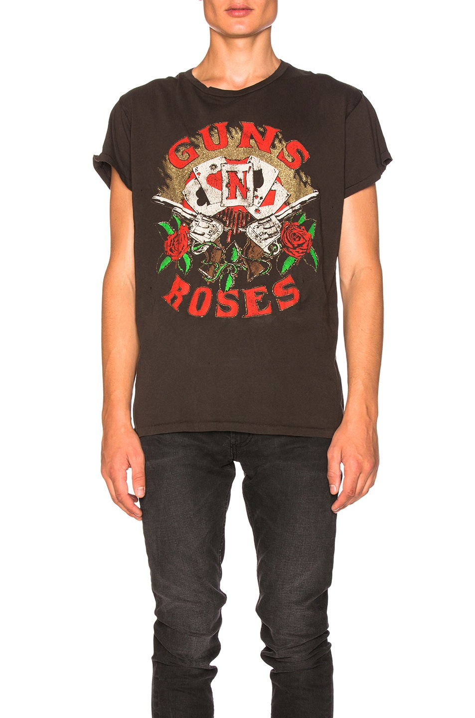 Image 1 of Madeworn Guns N Roses Nailheads Tee in Dirty Black