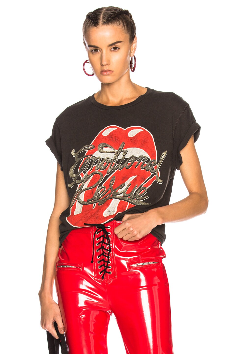 Image 1 of Madeworn Rolling Stones Emotional Rescue Tee in Dirty Black