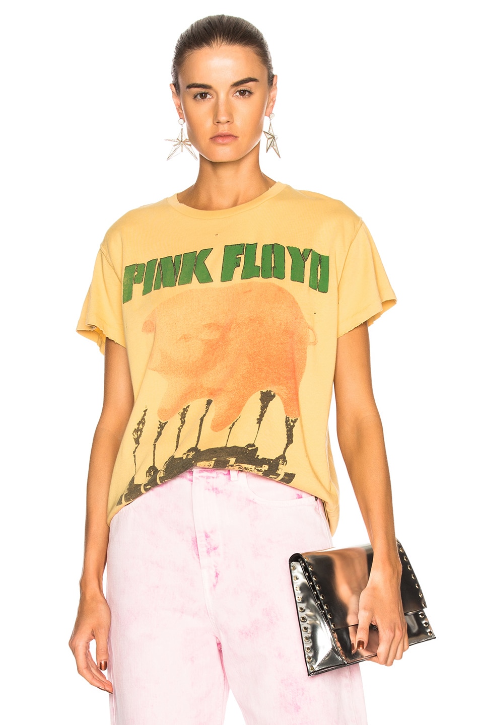 Image 1 of Madeworn Pink Floyd Tee in Washed Yellow
