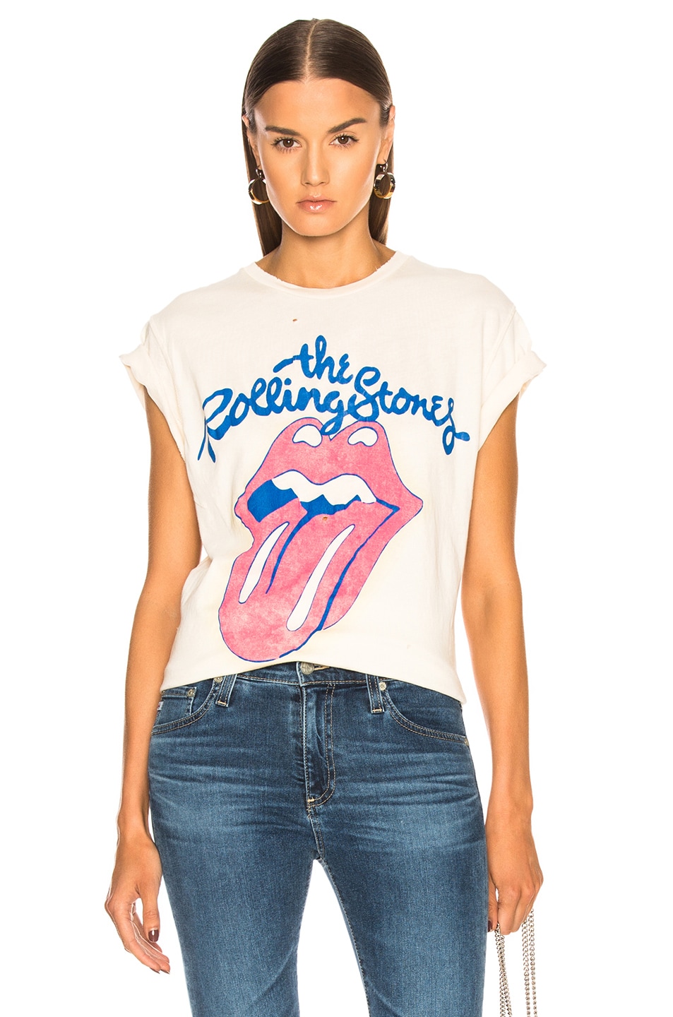 Image 1 of Madeworn Rolling Stones Crew Tee in Dirty White