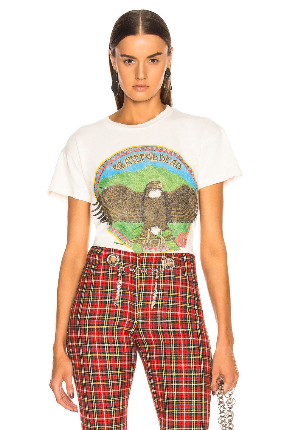 Image 1 of Madeworn Grateful Dead Eagle Crop Tee in Off White
