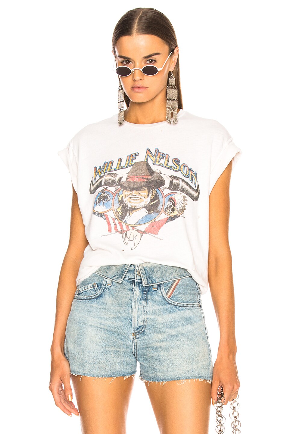 Image 1 of Madeworn Willie Nelson Tee in Dirty White
