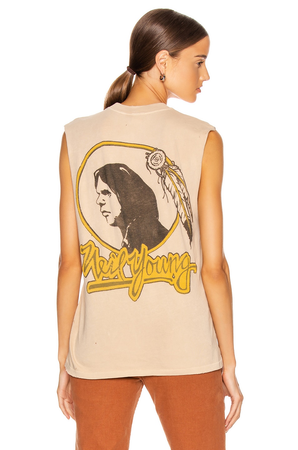 Image 1 of Madeworn Neil Young Muscle Tank in Taupe