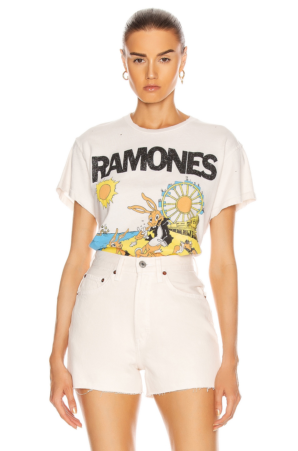 Image 1 of Madeworn Ramones Rockaway Beach Tee in Off White