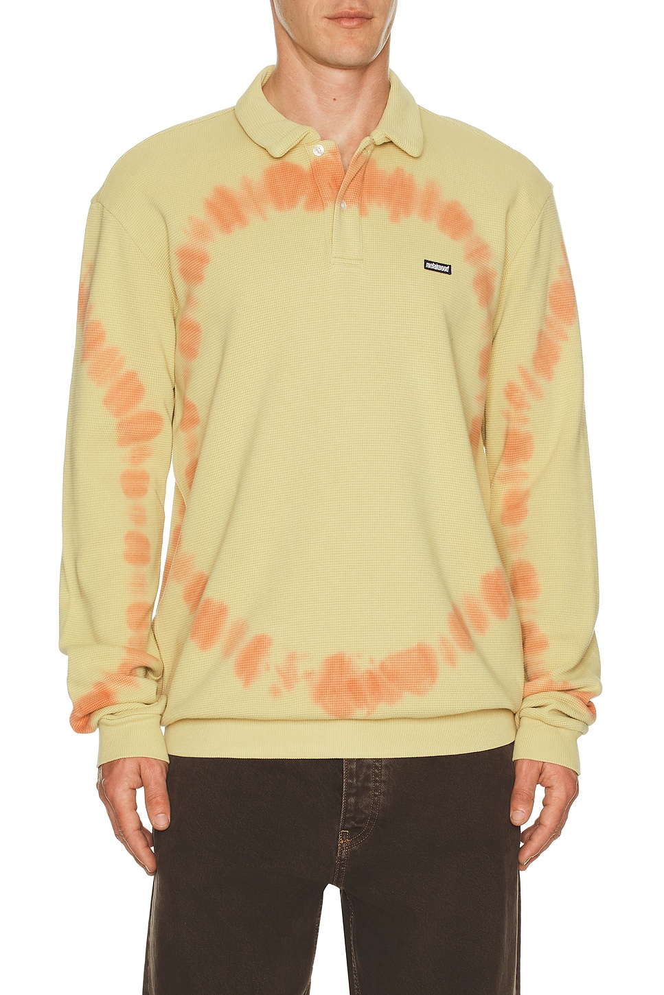 Image 1 of Metalwood Studio Mini Metal Logo Thermal Polo in Slime