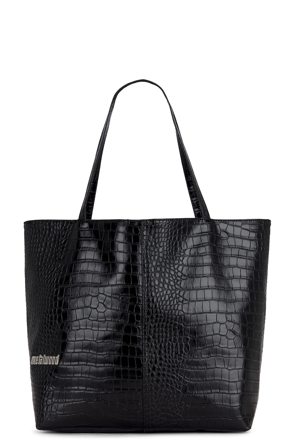 Metalwood Studio Metal Logo Stud Croc Tote