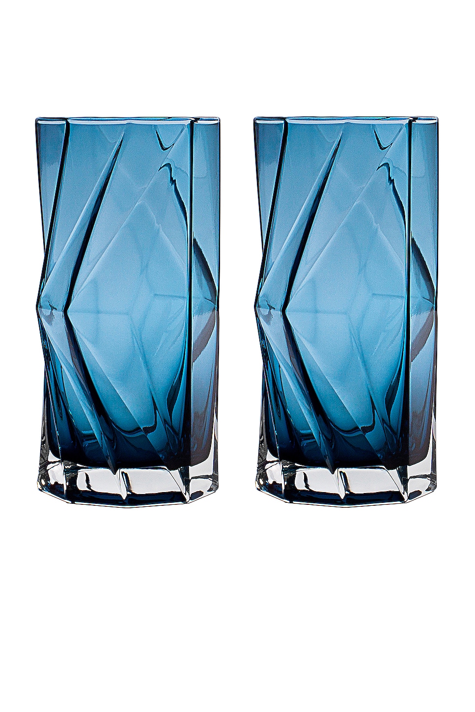 Image 1 of MAX ID NY Ghost Highball Glass Pair in Blue