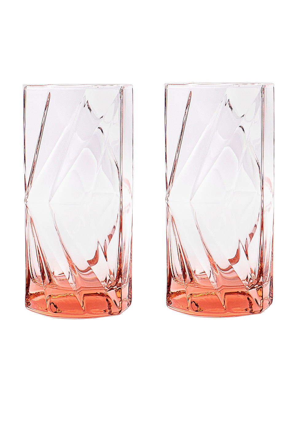 Image 1 of MAX ID NY Ghost Highball Glass Pair in Pink