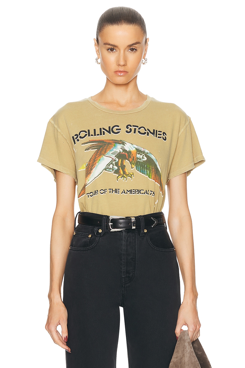 Image 1 of Madeworn Rolling Stones 1975 Tee in Sand