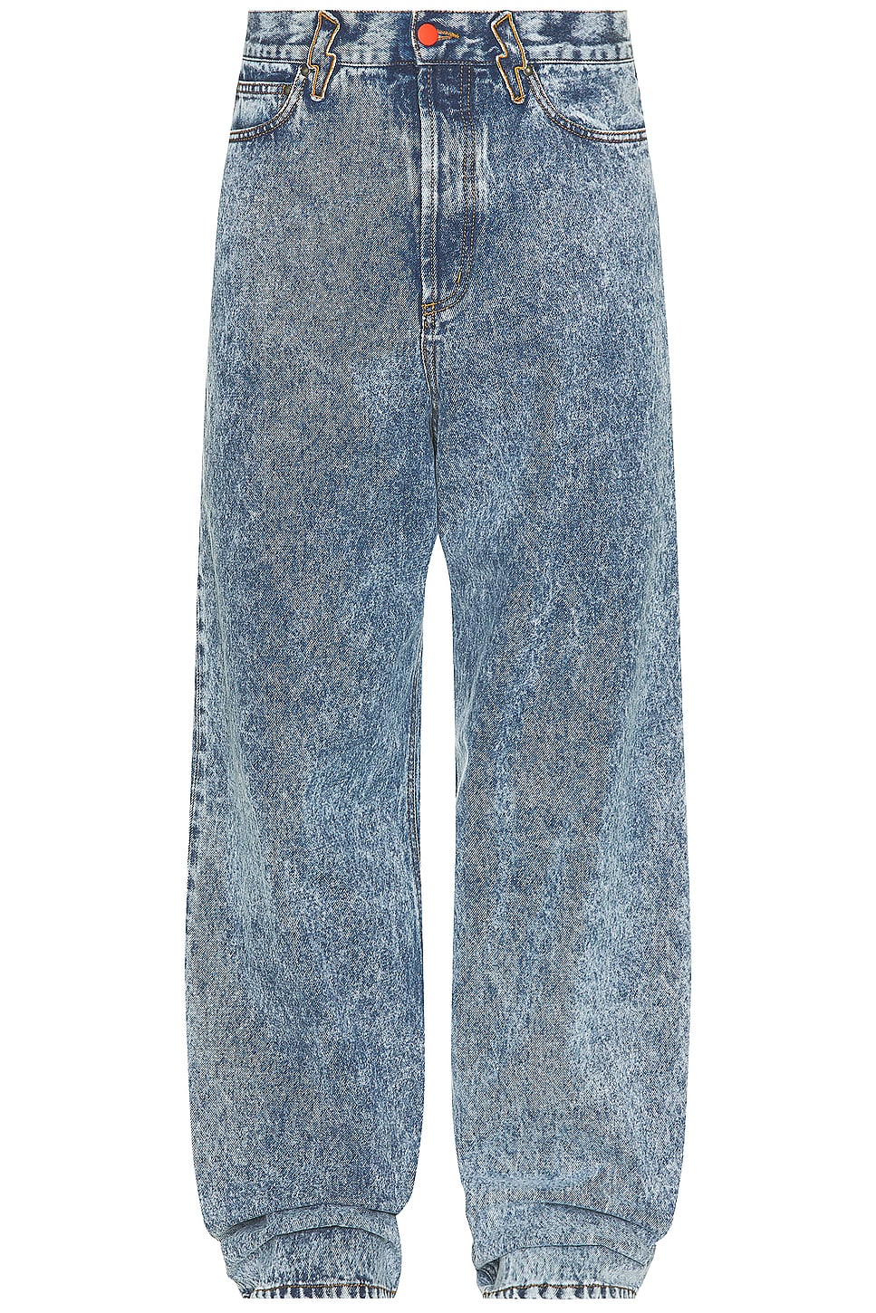 Image 1 of Members of the Rage Baggy Jeans in Blue & Acid Wash