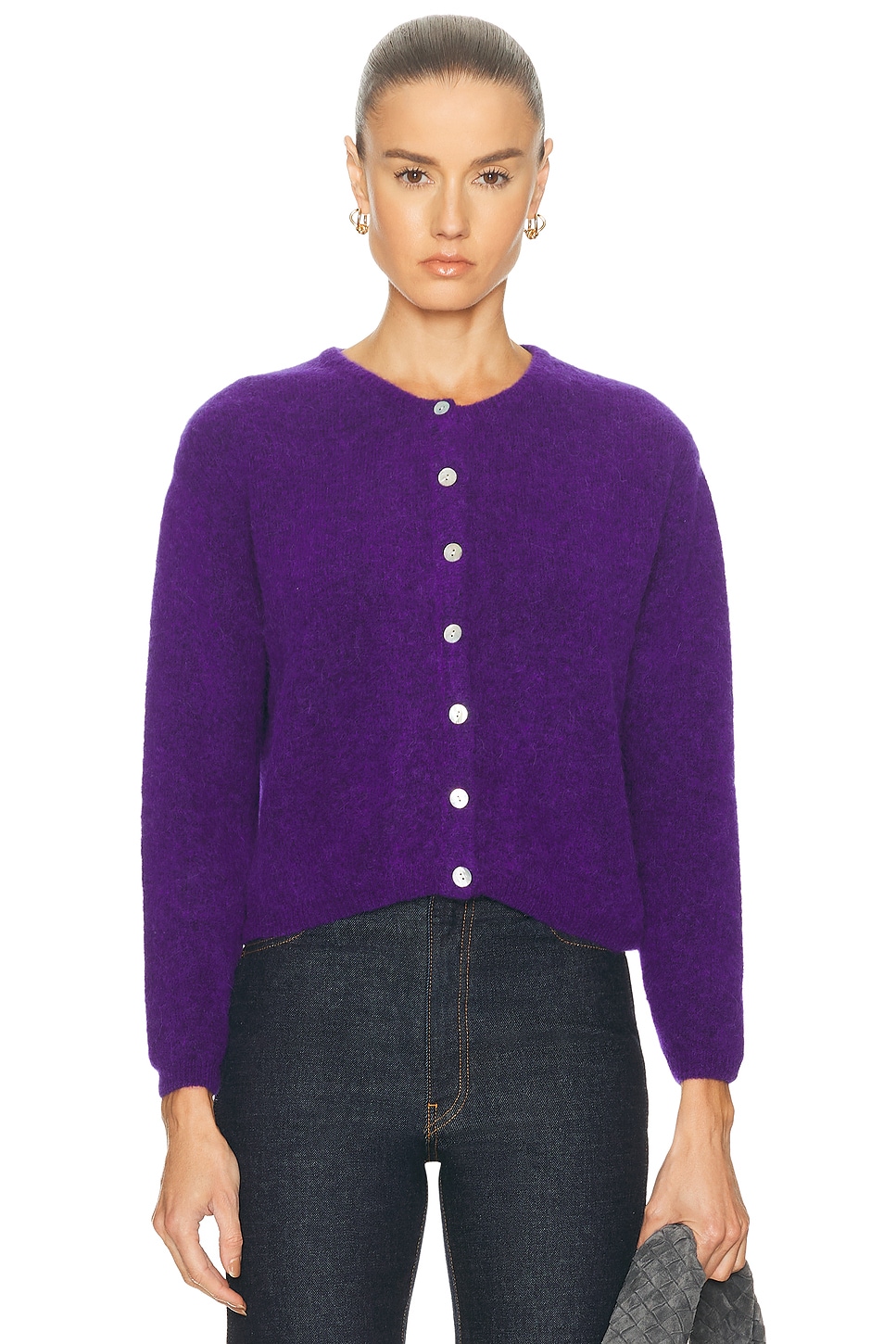 Image 1 of American Vintage Vitow Cardigan in Aubergine