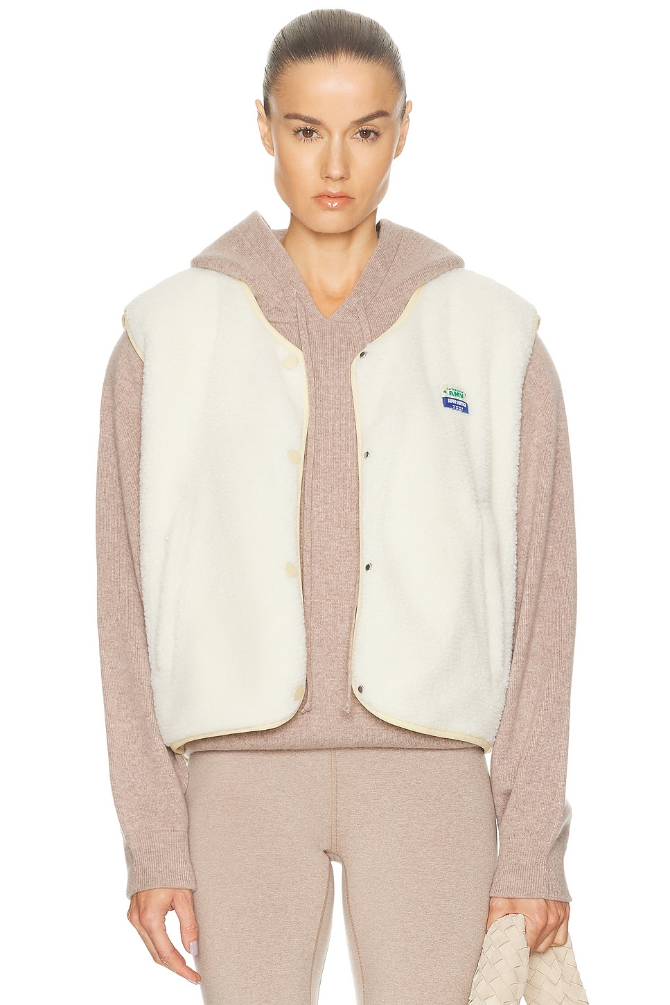 Image 1 of American Vintage Hoktown Vest in Ecru