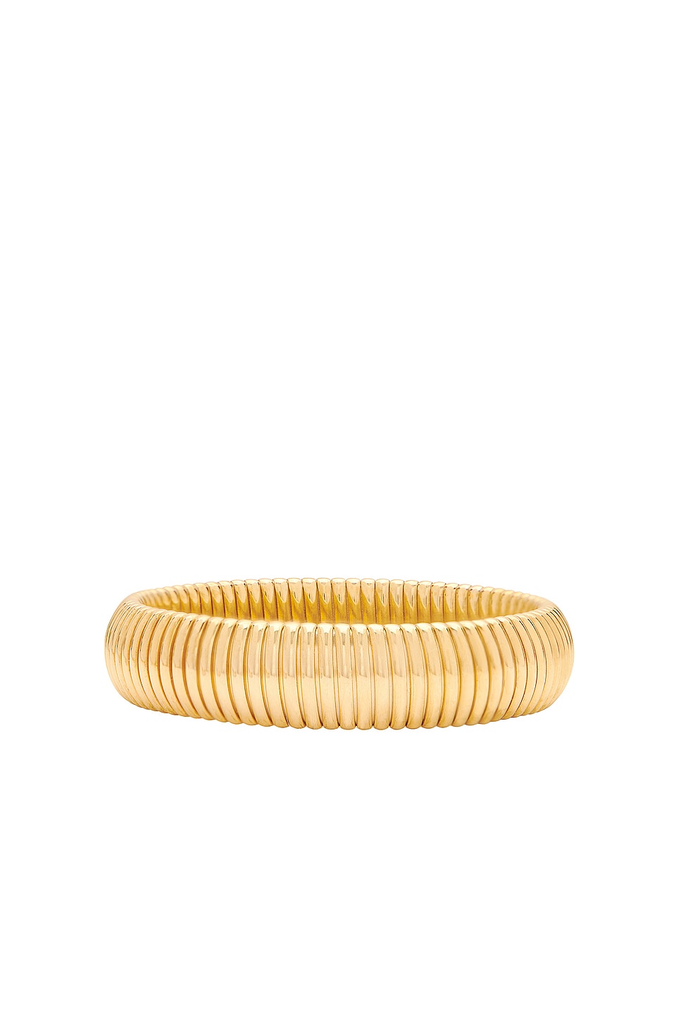 Image 1 of MEGA Round Cobra Bracelet in 14k Yellow Gold Plated
