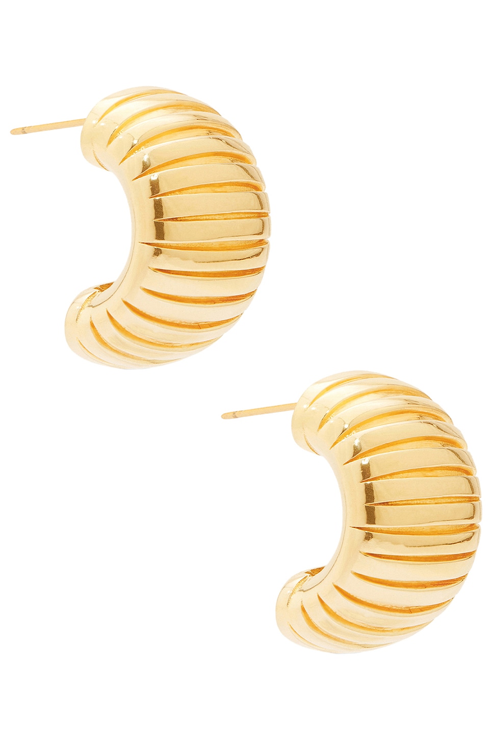 Image 1 of MEGA Large Step Earrings in 14k Gold Plated