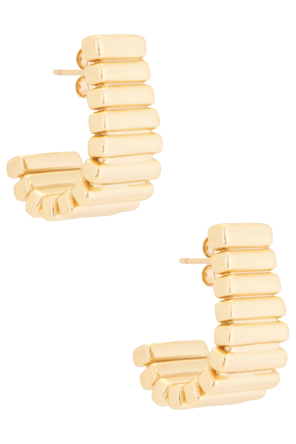 Image 1 of MEGA Stair Earrings in 14k Gold Plated