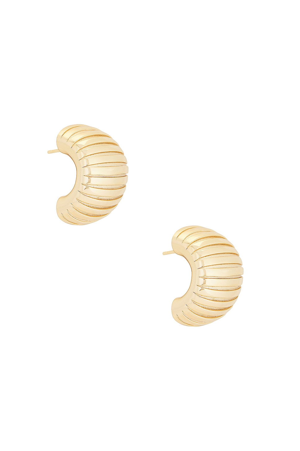 Image 1 of MEGA Small Step Earring in 14k Yellow Gold Plated