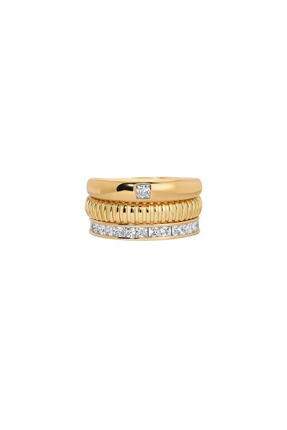 Image 1 of MEGA 3 Ring Stack in 14k Gold Plated