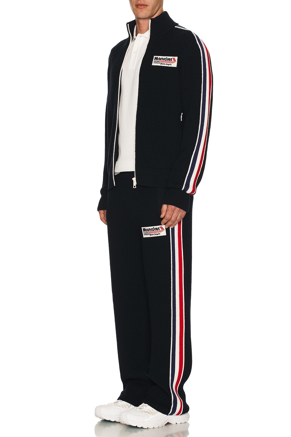 Image 1 of Moncler Genius X Palm Angels Cardigan in Navy