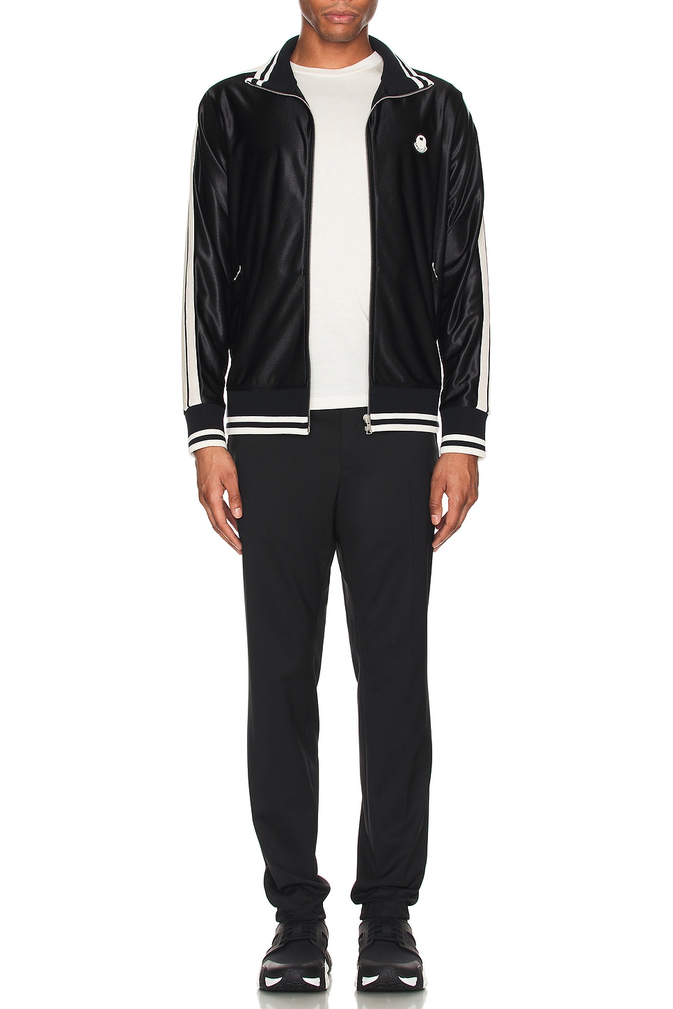 Image 1 of Moncler Genius 8 Moncler Palm Angels Zip Up Cardigan in Black