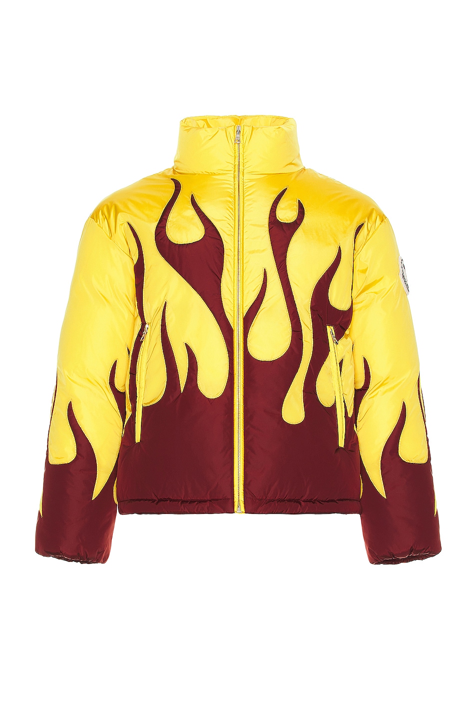 Image 1 of Moncler Genius 8 Moncler Palm Angels Clancy Jacket in Red Yellow Flame
