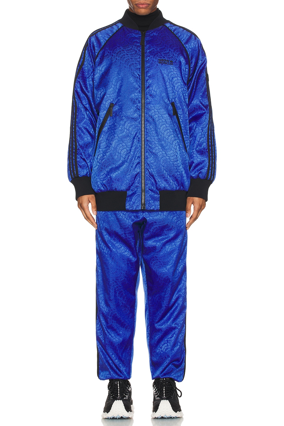 Image 1 of Moncler Genius x Adidas Seelos Bomber Jacket in Blue