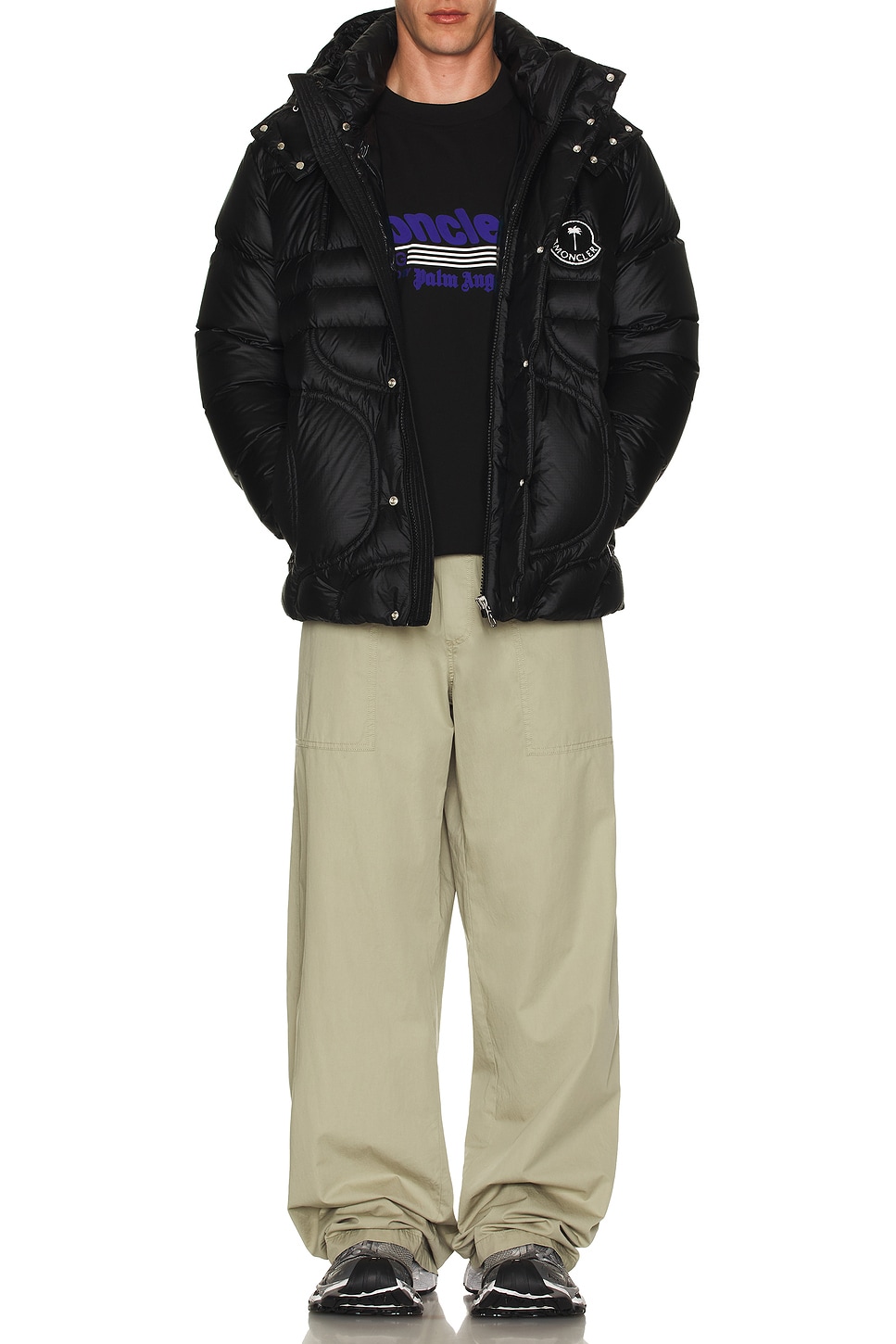 Image 1 of Moncler Genius X Palm Angels Cherit Jacket in Black