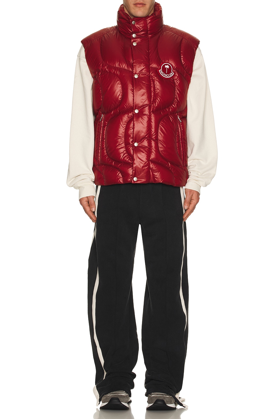 Image 1 of Moncler Genius X Palm Angels Gwenyth Vest in Red