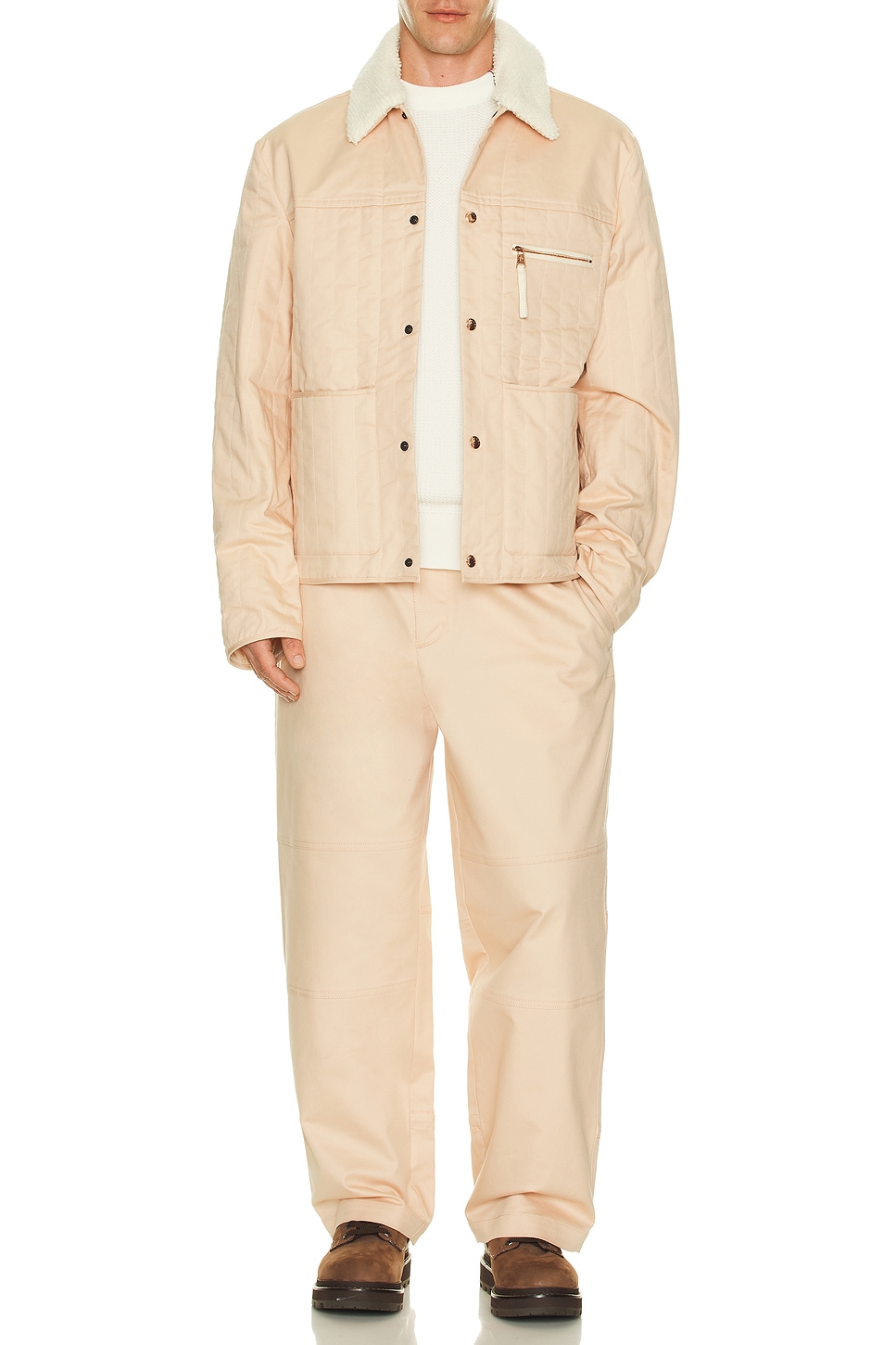 Image 1 of Moncler Genius X Gilga Farm By Donald Glover Kishus Jacket in Peach