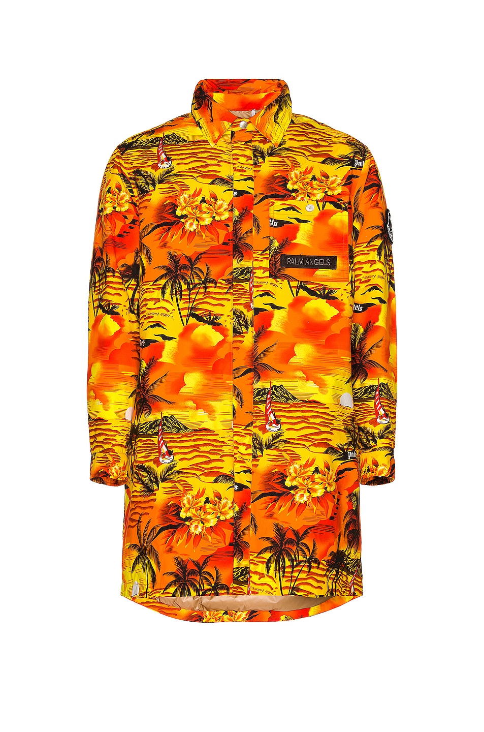 Image 1 of Moncler Genius 8 Moncler Palm Angels Tamalpais Long Coat in Multi